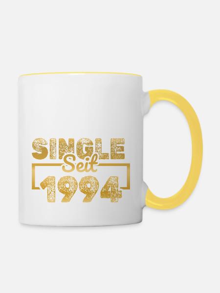 seit 1994 - Tasse zweifarbig - Weiß/Gelb