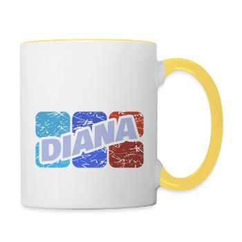 Diana as Diana - Contrasting Mug - white/yellow - Right