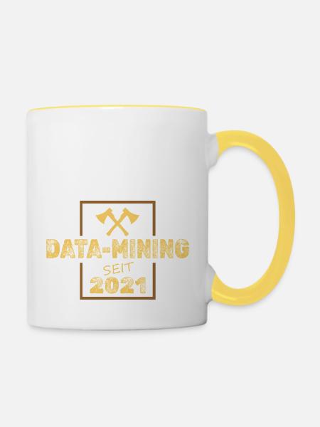 Data 2021 - Tasse zweifarbig - Weiß/Gelb