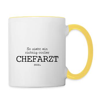 C’est à cela que ressemble un médecin-chef vraiment cool. - Mug contrasté - blanc/jaune - Droite