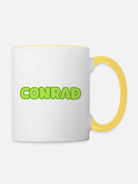 Conrad als Conrad - Tasse zweifarbig - Weiß/Gelb