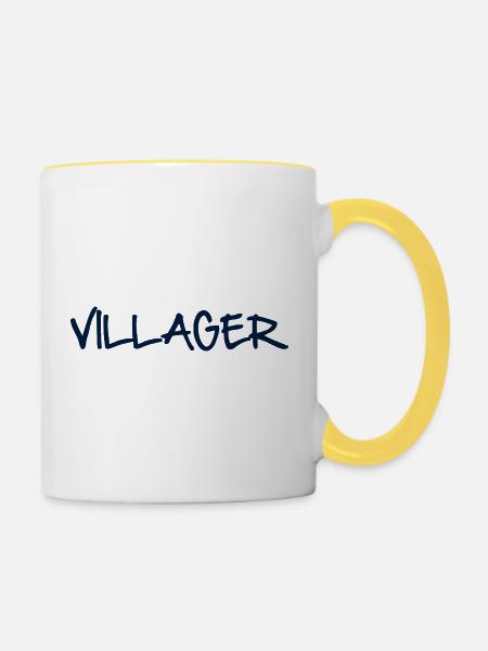 VILLAGER - Tasse zweifarbig - Weiß/Gelb