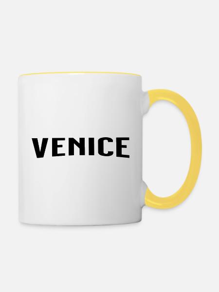 Venice - Tasse zweifarbig - Weiß/Gelb