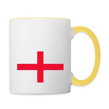 England - Mug contrasté - blanc/jaune - Droite