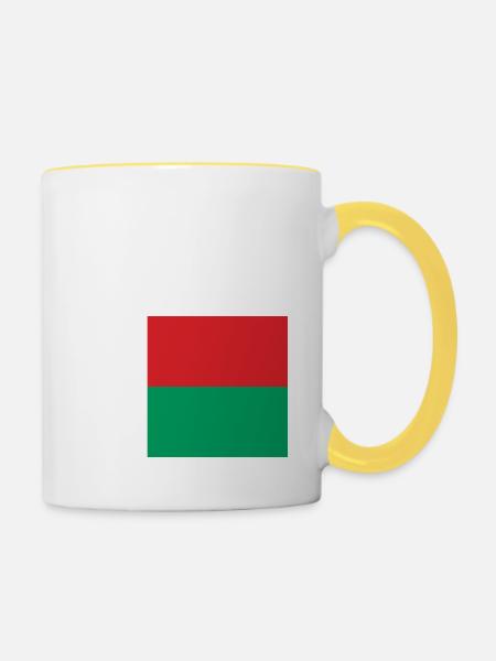 Madagaskar - Tasse zweifarbig - Weiß/Gelb