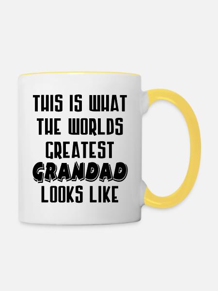 Worlds Greatest Opa - Tasse zweifarbig - Weiß/Gelb