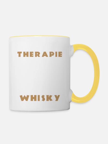 whiskey - Tasse zweifarbig - Weiß/Gelb