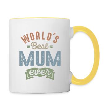 Best Mum - Contrasting Mug - white/yellow - Right