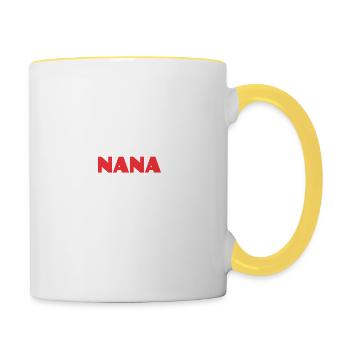 Nana - World's best Nana - Contrasting Mug - white/yellow - Right