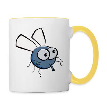 Fly - Contrasting Mug - white/yellow - Right