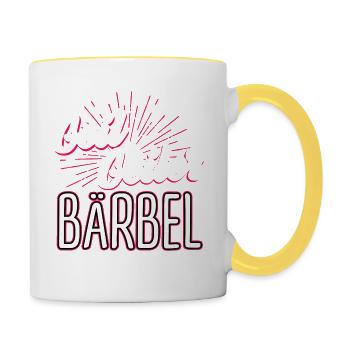 BÄRBEL - geiler - Tasse zweifarbig - Weiß/Gelb - Rechts