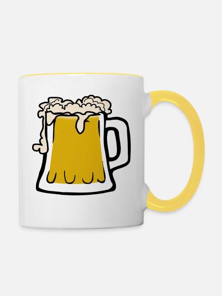 alcohol - Tasse zweifarbig - Weiß/Gelb