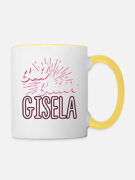 GISELA - geiler - Tasse zweifarbig - Weiß/Gelb