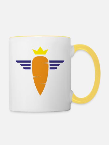 Carrot - Tasse zweifarbig - Weiß/Gelb