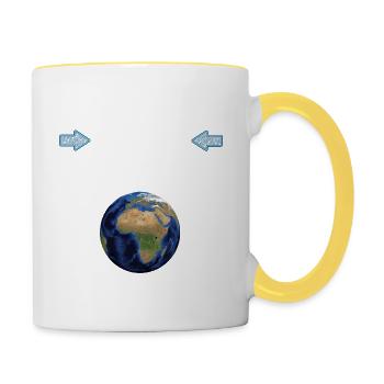 I have the best sister in the world! - Contrasting Mug - white/yellow - Right