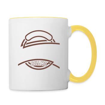 My Favorite People Call Me Grandad - Contrasting Mug - white/yellow - Right