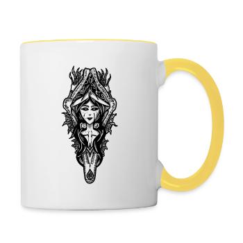 Red Hood - Tasse zweifarbig - Weiß/Gelb - Rechts
