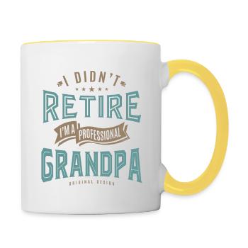 Professional Grandpa - Contrasting Mug - white/yellow - Right