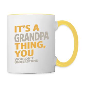 Grandpa Thing - Contrasting Mug - white/yellow - Right