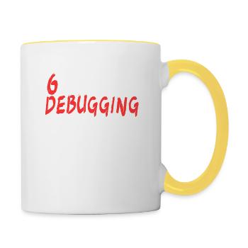 Debugging Definition Programmierer I Fehlersuche - Tasse zweifarbig - Weiß/Gelb - Rechts