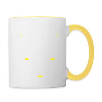 Un marraine qui déchire ! - Mug contrasté - blanc/jaune - Droite