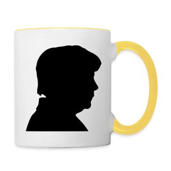 angie - Mug contrasté - blanc/jaune - Droite