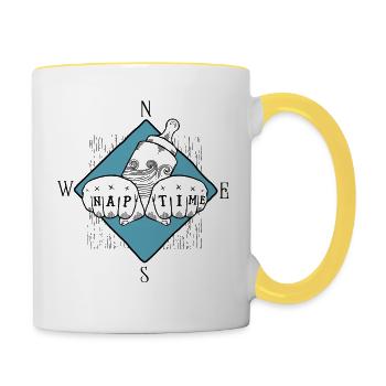 Nap Time - Contrasting Mug - white/yellow - Right