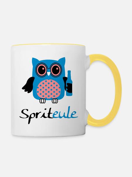 Spriteule - Tasse zweifarbig - Weiß/Gelb