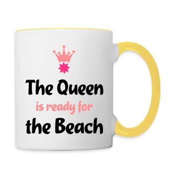 strand - Tasse zweifarbig - Weiß/Gelb - Rechts