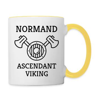 Normandie / Normand / Normande / France/ Normandy - Contrasting Mug - white/yellow - Right