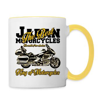 King of Motorcycles - Japan Legend - Contrasting Mug - white/yellow - Right