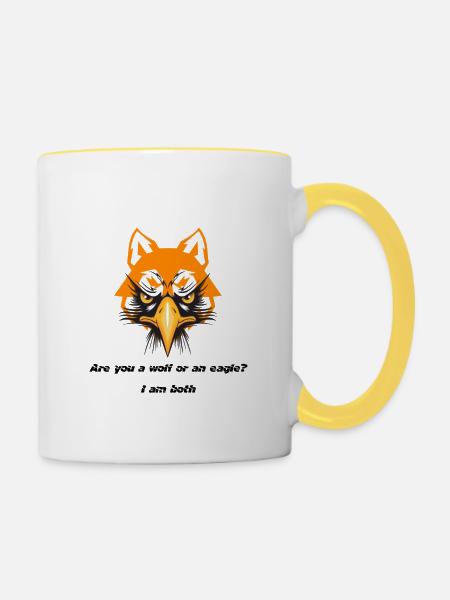 Animal - Tasse zweifarbig - Weiß/Gelb
