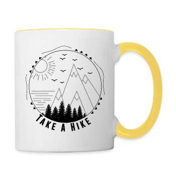Take A Hike - Tasse zweifarbig - Weiß/Gelb - Rechts