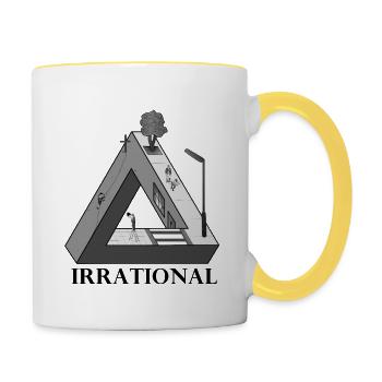 IRRATIONAL Penrose triangle - Contrasting Mug - white/yellow - Right