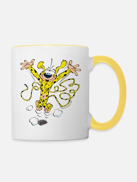 Marsupilami Happy - Tasse zweifarbig - Weiß/Gelb