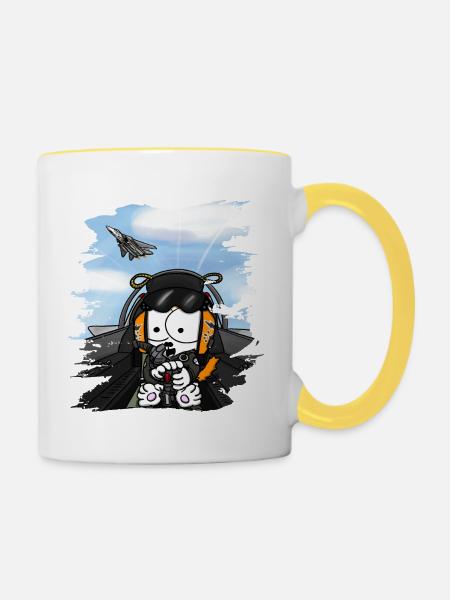 Tomcat - Tasse zweifarbig - Weiß/Gelb