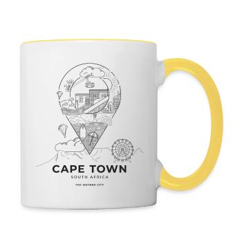 Cape Town - Contrasting Mug - white/yellow - Right