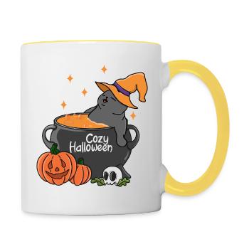 Cozy Halloween - Contrasting Mug - white/yellow - Right