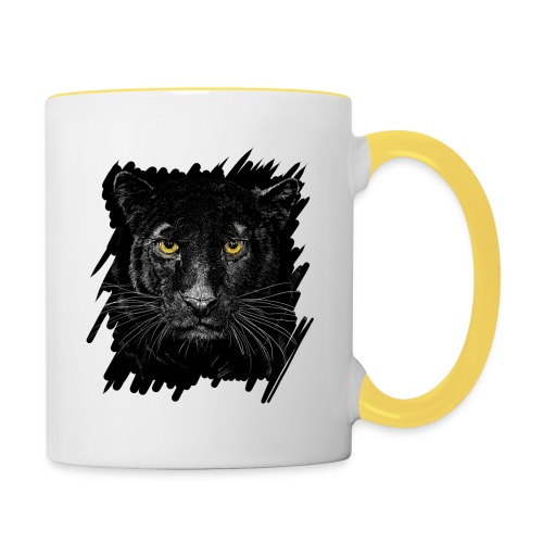 Schwarzer Panther - Tasse zweifarbig