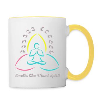 Ruikt naar Mami Spirit - Mok tweekleurig - wit/geel - Rechts