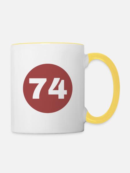 Bartın - Tasse zweifarbig - Weiß/Gelb