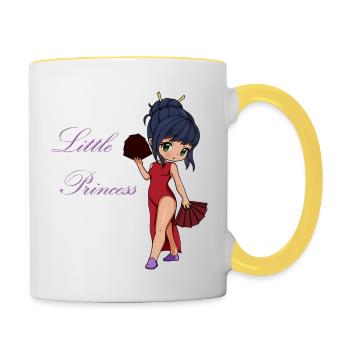 Little Princess 1 - Tasse zweifarbig - Weiß/Gelb - Rechts