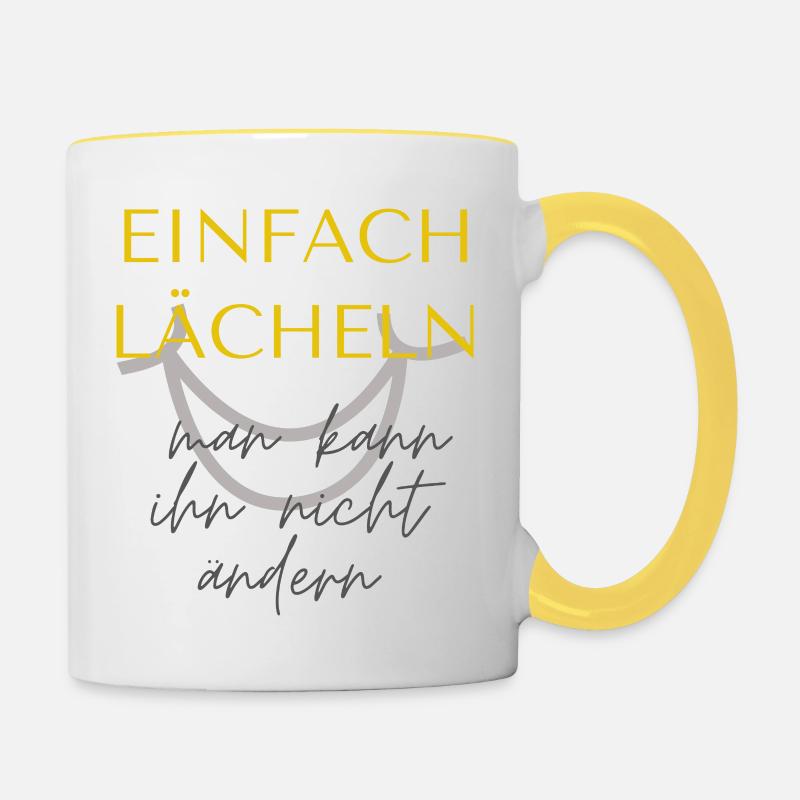 Simple Smile Design - Contrasting Mug - white/yellow