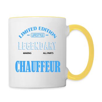 FAHRER - Tasse zweifarbig - Weiß/Gelb - Rechts