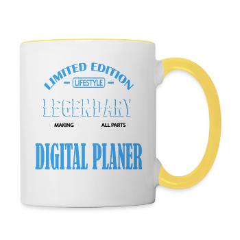 DIGITAL PLANER BEST-SELLER 🌟🌟 - Mug contrasté - blanc/jaune - Droite
