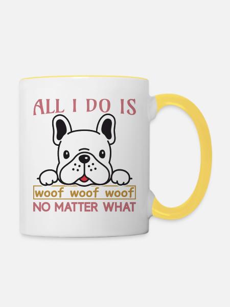 Alles was ich kann... - Tasse zweifarbig - Weiß/Gelb
