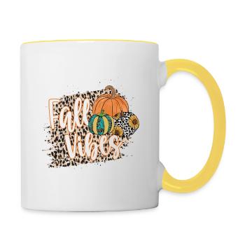 Fall Vibes - Contrasting Mug - white/yellow - Right