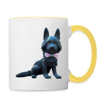 Black Shepherd - Contrasting Mug - white/yellow - Right