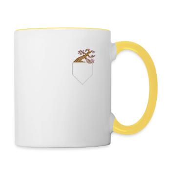 BONSAI DE POCHE - Mug contrasté - blanc/jaune - Droite