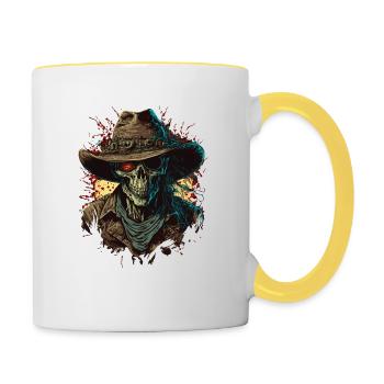 The Ghost of the Cowboy - Contrasting Mug - white/yellow - Right